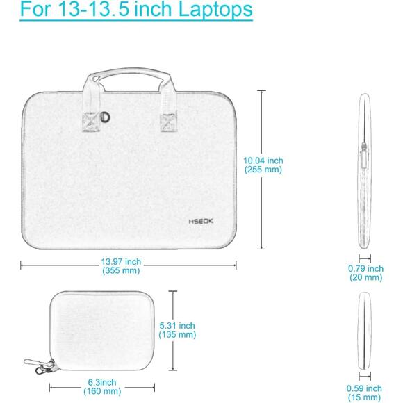 Customized Butterfly Neoprene Laptop Sleeve Tech Pouch Travel Set - Picture 5 of 12